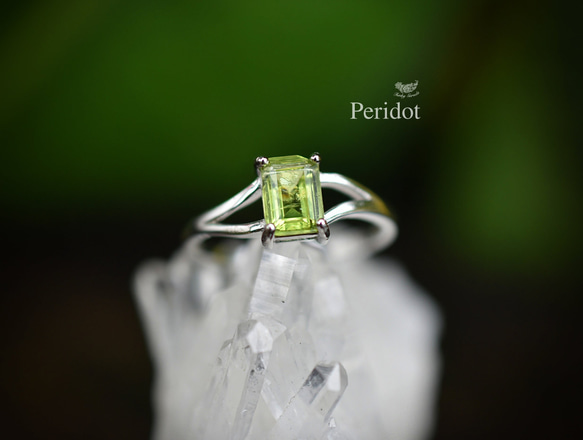 煌めきグリーン★peridot★シルバーリング1155 1枚目の画像