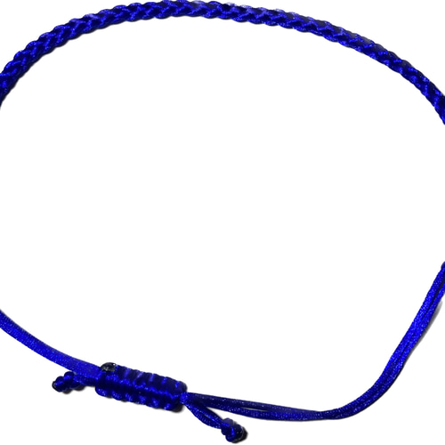 guild-n ☆ コバルトブルー 瑠璃色 青 サテン 中細 組紐 ミサンガ