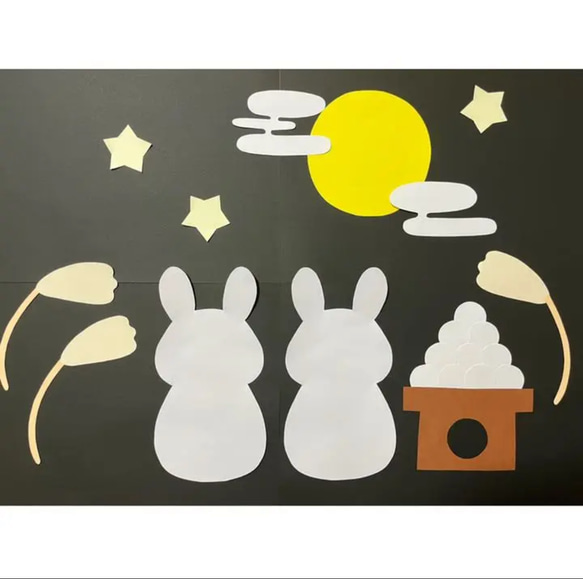 満月とウサギ　アート作品　額縁（黒）つき Amazon.co.jp: 絵画 満月の下のウサギインテリア 絵画 超リアル