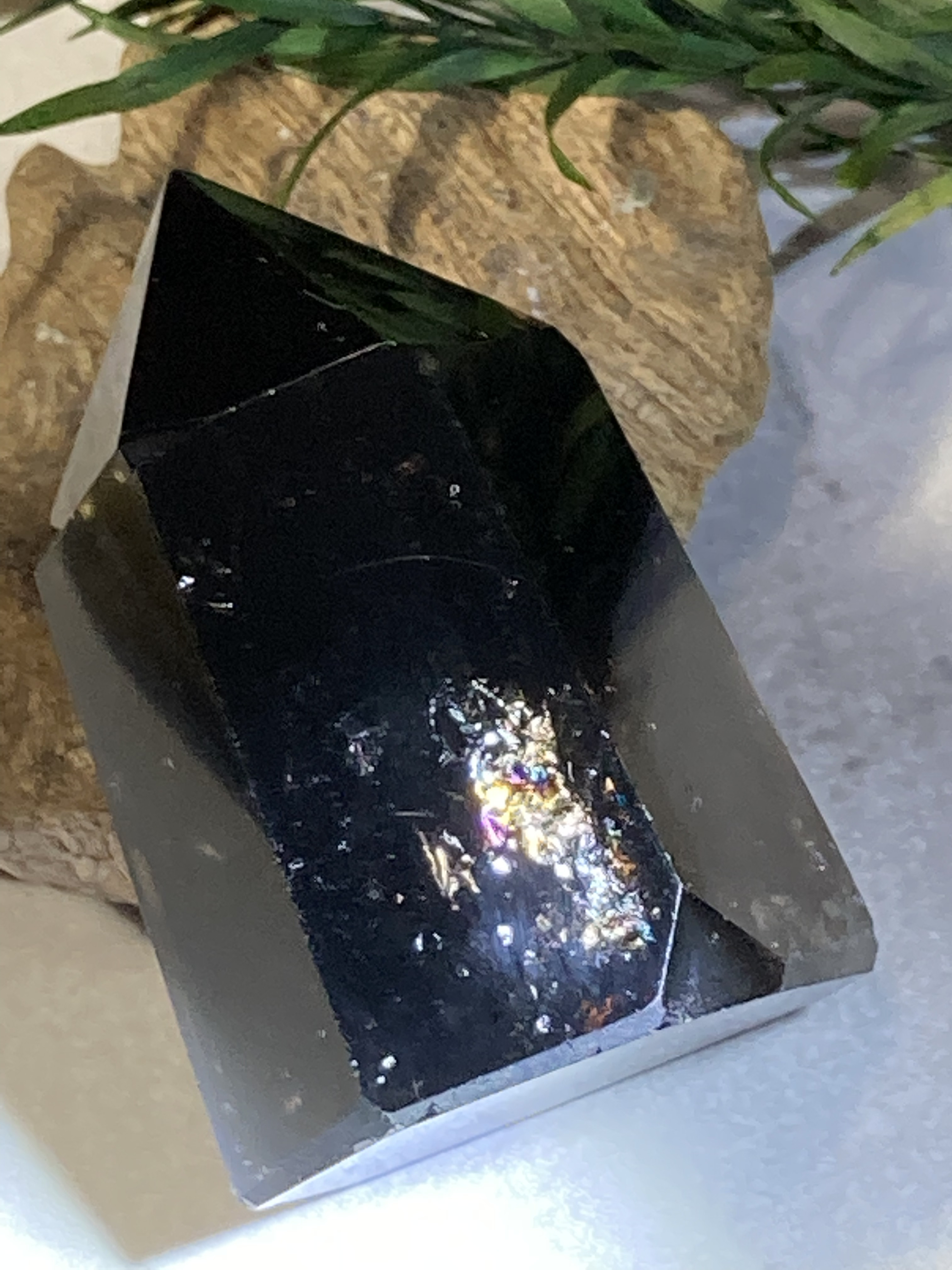 邪鬼払い虹入りモリオンクラスター原石 黒水晶 邪鬼払い虹入りモリオンクラスター原石 黒水晶