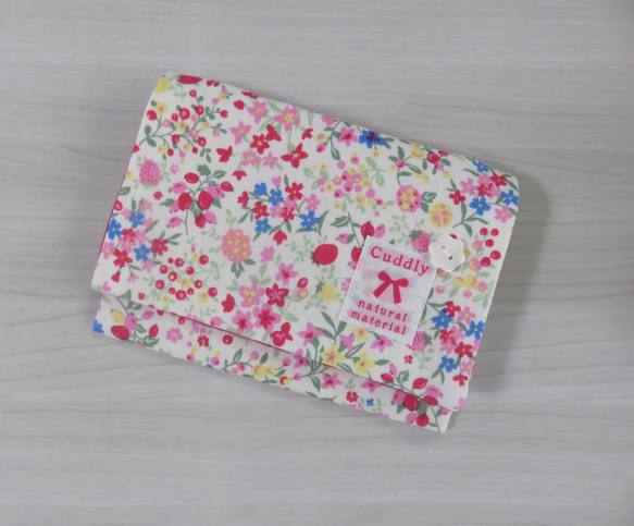 再販*移動ポケット*お花といちご*イチゴ*ポケットティッシュケース 