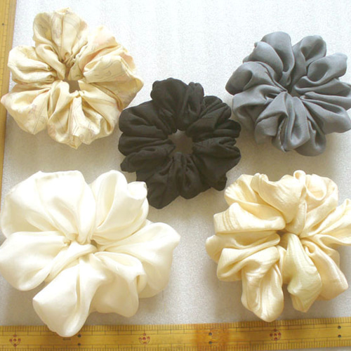 アキマ様おまとめ ⑪ゴム交換可能 シュシュ 5個 まとめ売り ペタンコ