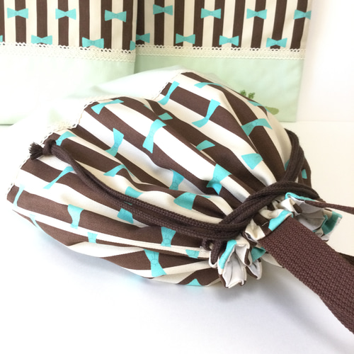 ♪new♪♡キューティーリボンストライプ☆通園通学3点セット