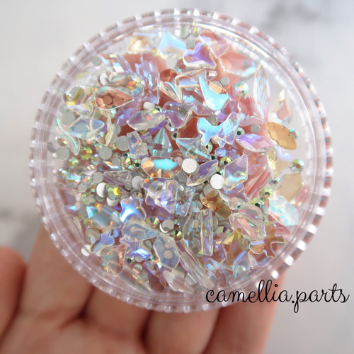 オロラー/ダイヤ ネイルミックスパーツ】ネイルアートレジン封入