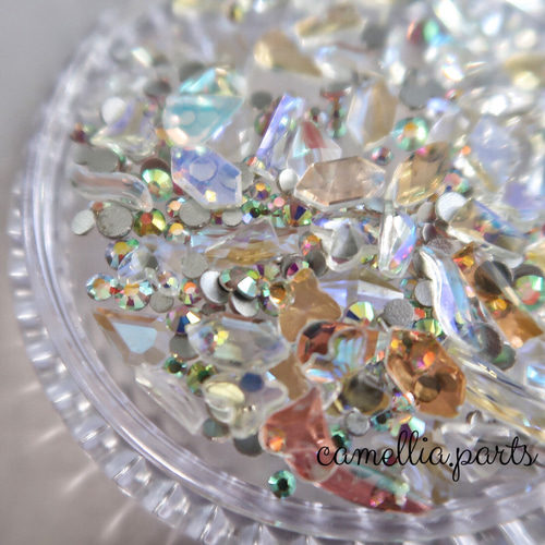 オロラー/ダイヤ ネイルミックスパーツ】ネイルアートレジン封入