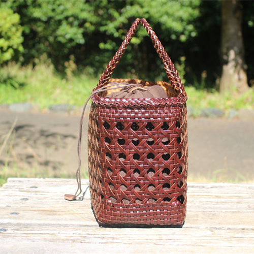 牛革 革編み込み かごバッグ 籠 レザー メッシュ鞄 BAG バッグ 牛革 革編み込み かごバッグ 籠 レザー メッシュ鞄 BAG バッグ