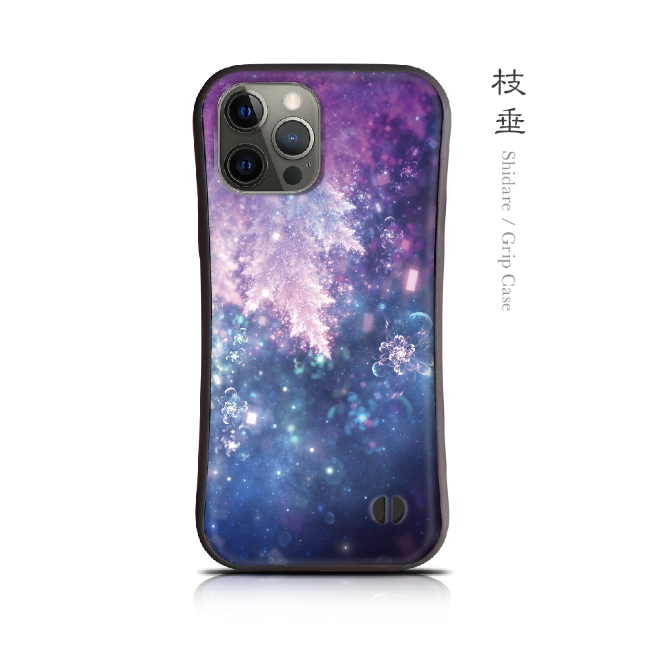 枝垂 - 和風 耐衝撃グリップiPhoneケース【iPhone17シリーズ対応/スマホカバー/iface型/和柄】