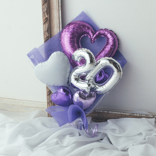 バルーンブーケ ♡purple♡お誕生日 バルーン 成人式 推し活 紫 バルーンブーケ ♡purple♡お誕生日 バルーン 成人式 推し活 紫