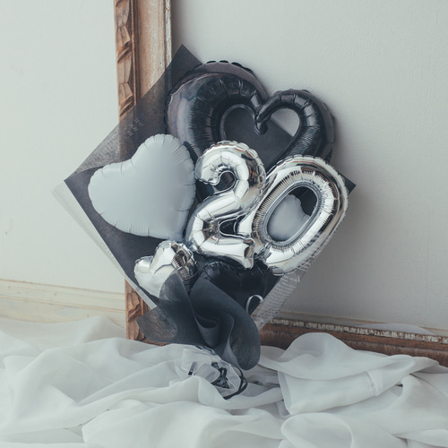 バルーンブーケ♡black♡お誕生日 バルーン 推し活 成人式 バルーンブーケ♡black♡お誕生日 バルーン 推し活 成人式