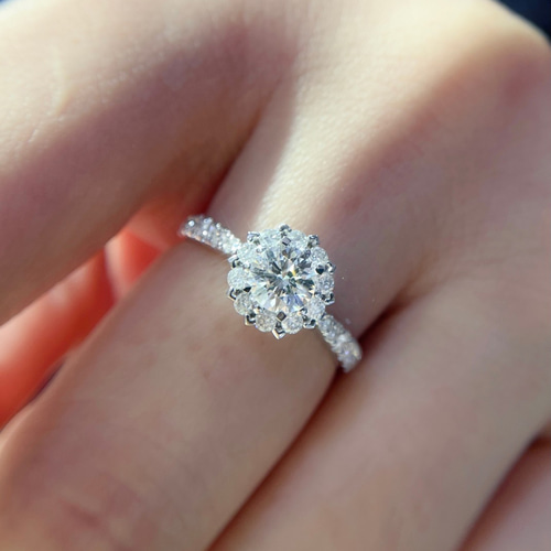 天然ダイヤモンドリング0.9ct k18 ダイヤモンドリング エタニティ