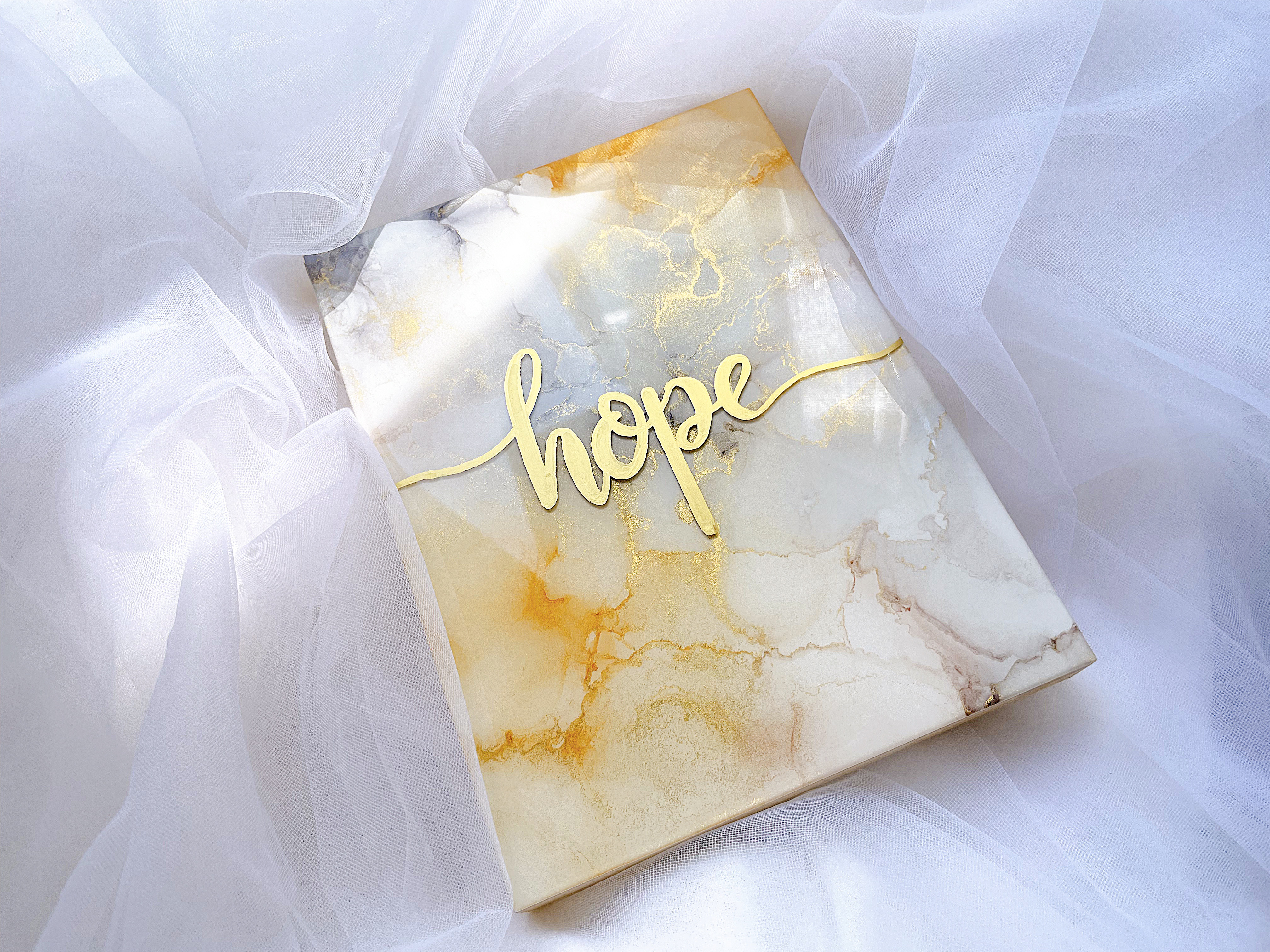 アウトレットsale‼︎一言メッセージ/hope/ニュアンス/アルコールインクアート/インテリアパネル 4,100円