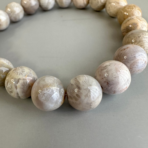 フォッシルコーラルブレスレット448 ブレスレット 円と縁 by