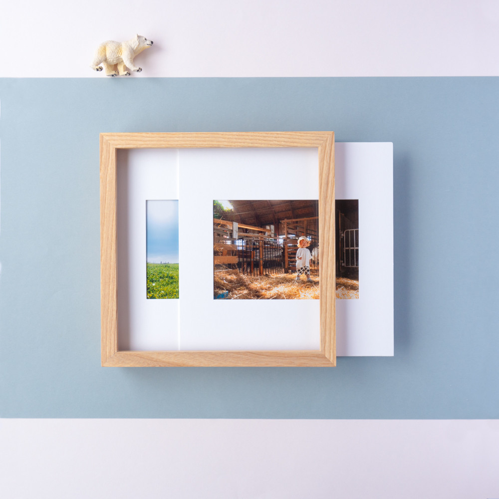 送料無料▶オリジナル写真立て（額＋写真フレーム２枚＋写真プリント）□額装してお届けします