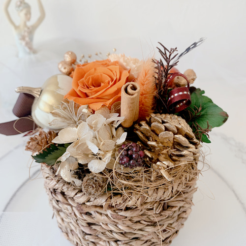 プリザーブドフラワーギフト✿ 秋色アレンジ✿秋のアレンジ