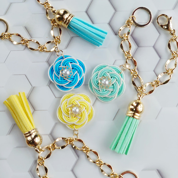 水引✿重ね梅結び*タッセル*バッグチャーム その他アクセサリー soleil