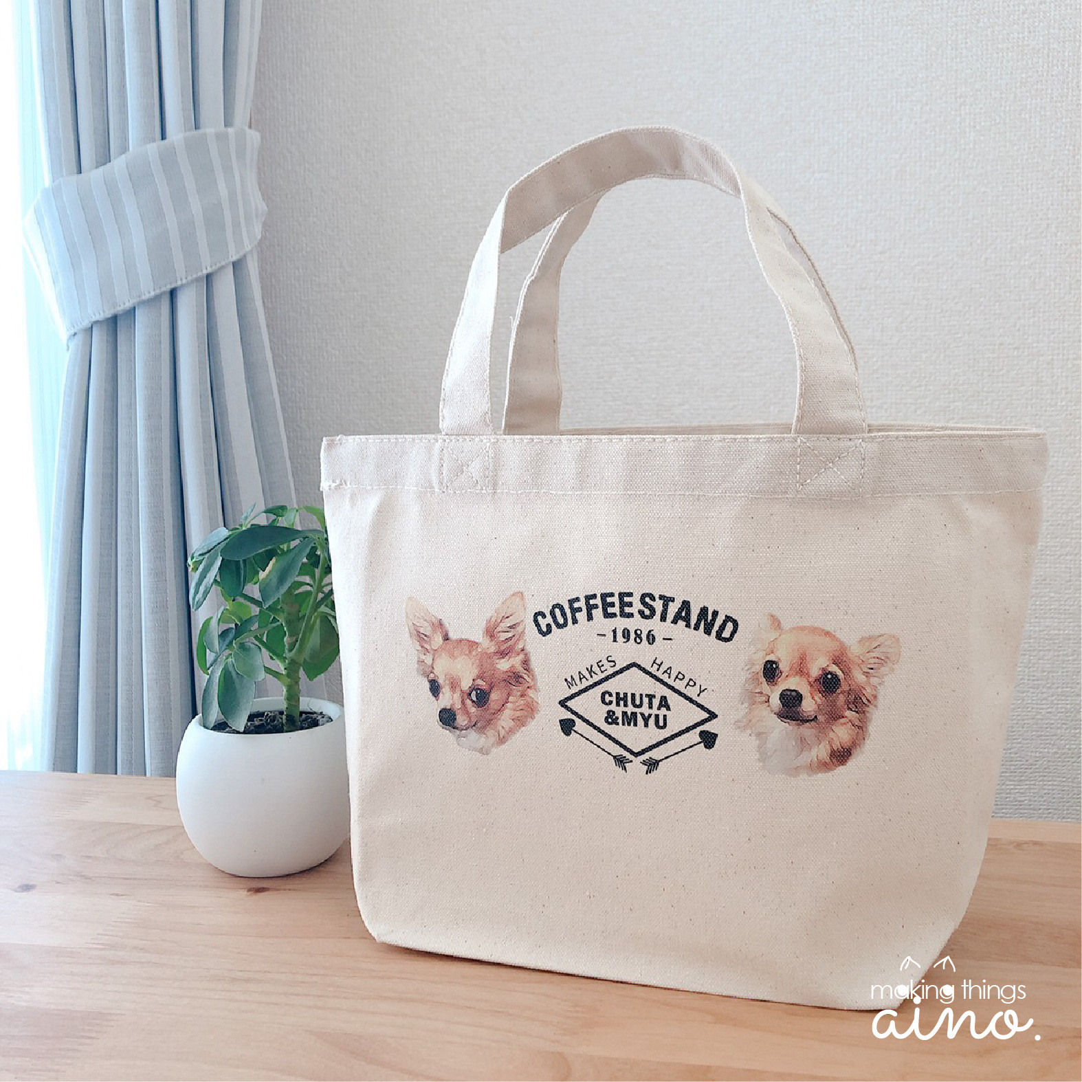 【代引可】 うちの子 写真 名入れ ペット 猫 犬 | natural お散歩バッグ 財布・ケース・小物入れ