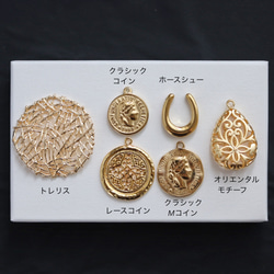 金アレ対応◆2カラー・クラシック¨M¨コインロングネックレス(サージカルステンレス) 14枚目の画像