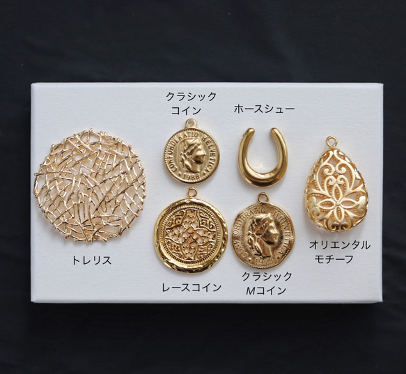 金アレ対応◆2カラー・クラシック¨M¨コインロングネックレス(サージカルステンレス) 14枚目の画像