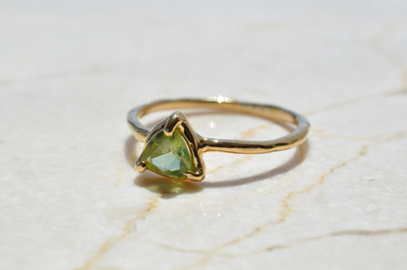 ペリドット　リング　11号　 Peridot　Prong setting 5枚目の画像