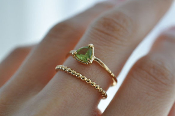 ペリドット　リング　11号　 Peridot　Prong setting 10枚目の画像