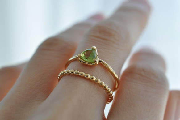 ペリドット　リング　11号　 Peridot　Prong setting 9枚目の画像