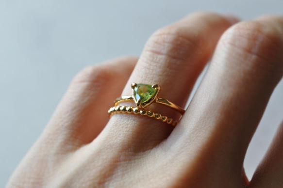 ペリドット　リング　11号　 Peridot　Prong setting 11枚目の画像