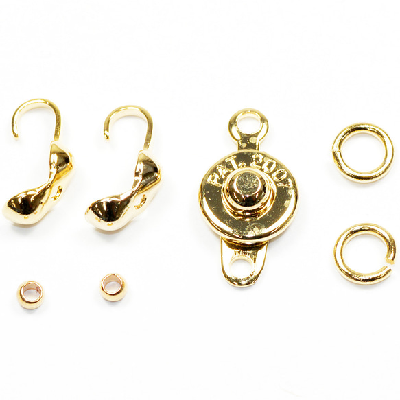 金具セット ニューホックセット 金色 ゴールドカラー 1枚目の画像