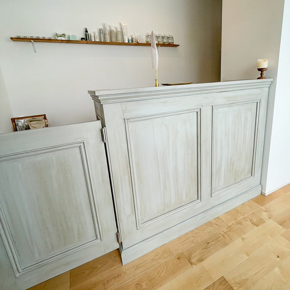 直接引取可能　大理石調　レジカウンター　キャビネット　受付台 直接引取可能大理石調レジカウンターキャビネット受付台