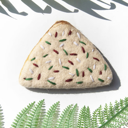 クリスマス交換ギフト 森の羊毛フェルトコースター - カレースコーン メキシカンスコーンピザ クリスマス交換ギフト 父の日ギフト 3枚目の画像