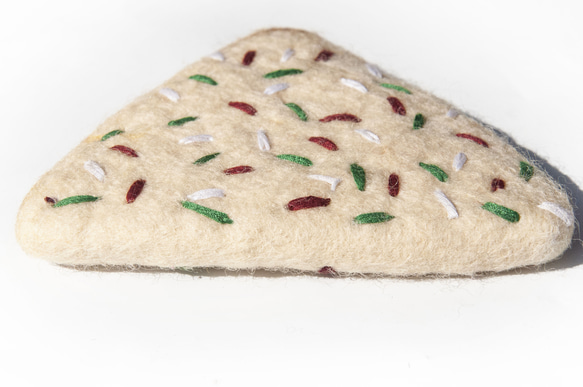 クリスマス交換ギフト 森の羊毛フェルトコースター - カレースコーン メキシカンスコーンピザ クリスマス交換ギフト 父の日ギフト 4枚目の画像