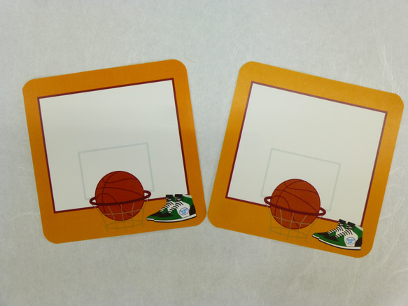 【国内送料無料】バスケットボール2　メッセージカード　24枚入り 2枚目の画像