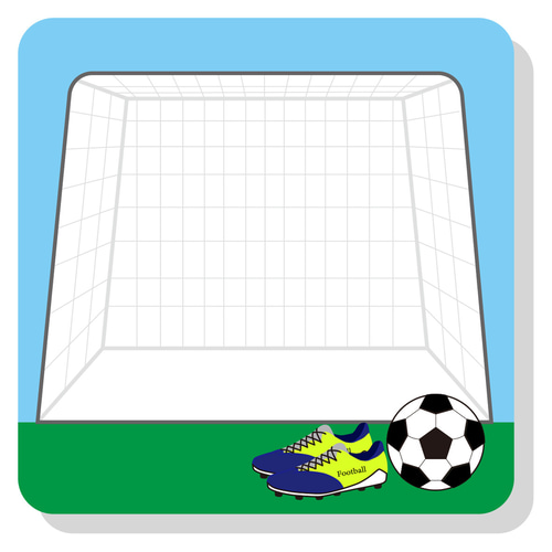 サッカー メッセージカード 9cm角 20枚入り【国内送料無料