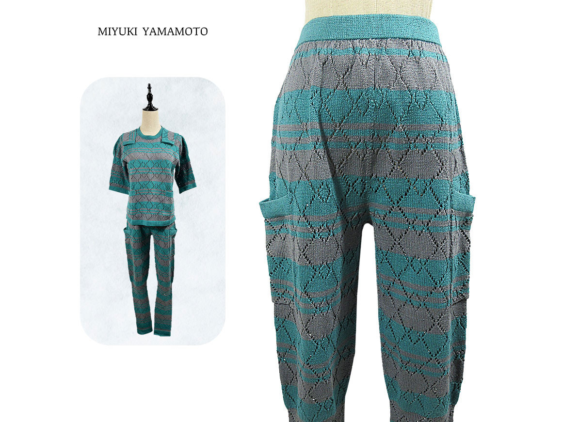 【サマーニット】ニットパンツ / １点物 / ニットウェア (No,584)