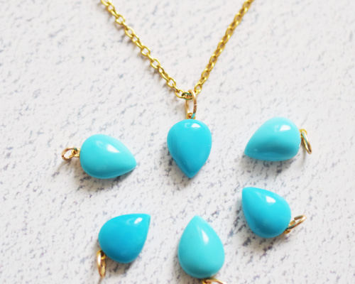 残り4】スリーピングビューティーターコイズ 雫カボション サージカル