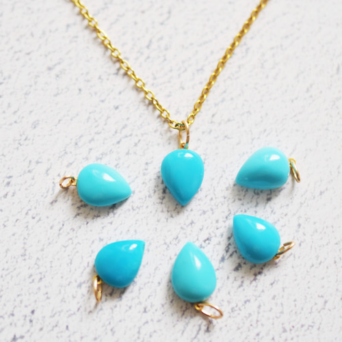 残り4】スリーピングビューティーターコイズ 雫カボション サージカル