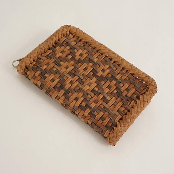 コインケース 小銭入れ 山胡桃木 山葡萄長財布 くるみ 籠 バッグ 網代  