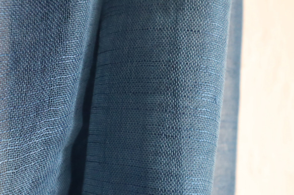 藍染　シルクスラブストール　縹色 6枚目の画像