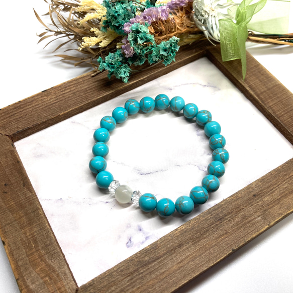 REDMAN. ターコイズビーズブレスレット(プレーンフック付き) REDMAN. ターコイズビーズブレスレット(プレーンフック付き) REDMAN