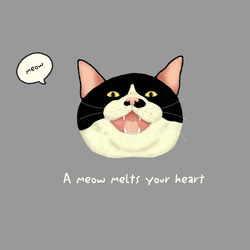 パーカー　A meow melts your heart 白黒猫 4枚目の画像