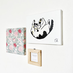 【アートパネル】ote-age -猫- 【切り絵×ちぎり絵】かわいい　ネコ　おしゃれインテリア　個性的アート 2枚目の画像