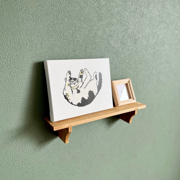 【アートパネル】ote-age -猫- 【切り絵×ちぎり絵】かわいい　ネコ　おしゃれインテリア　個性的アート 3枚目の画像