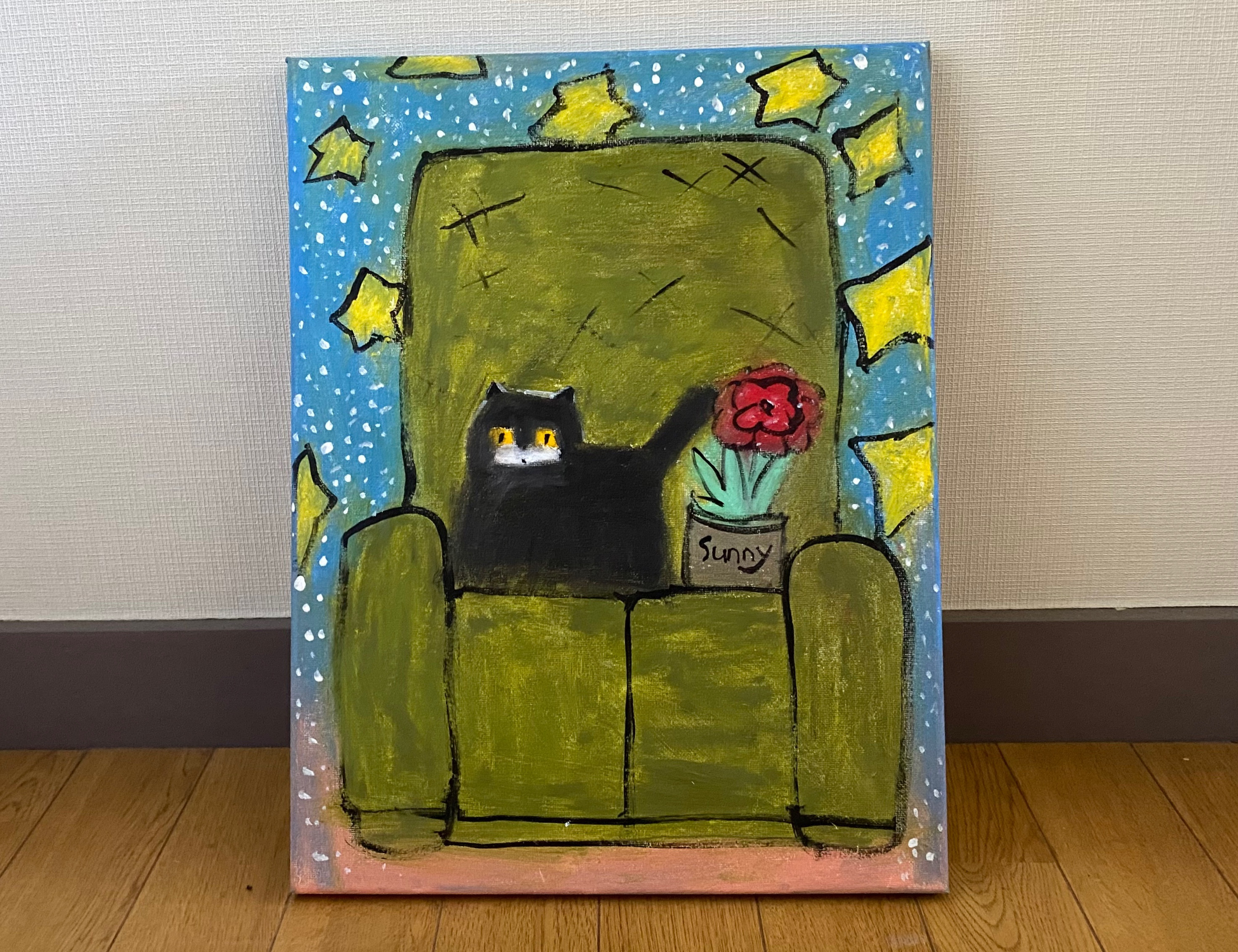 【WEB限定】 絵画。原画☆キャンバスF10【すべてのかわいい猫は世界で完璧な 絵画