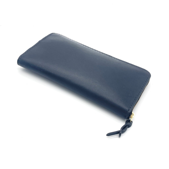 【22色から選べる・名入れ対応】レザーラウンドファスナーウォレット 革製長財布 革色22色×糸色15色 レザーカラー 縫い糸カラー