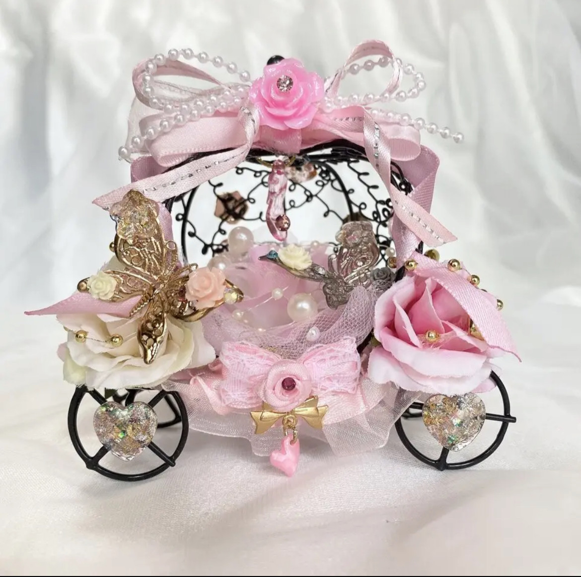 一点もの 愛の誓いラブ 薔薇 【専用】シーグラスアート<ピンクローズの馬車>レア 一点もの 愛の誓いラブ 薔薇 【専用】シーグラスアート<ピンクローズの馬車>レア