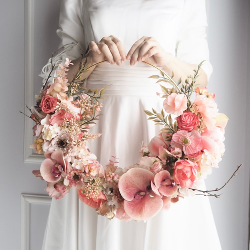 フープブーケ ( テラコッタ胡蝶蘭 ) ブーケ YAYOI_SPECIALONE 通販