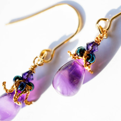 小なすのアメジストなピアス＆イヤリング 10枚目の画像