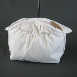 受注制作　ＬＬサイズ　肩ベルト９５センチ　生成りプレーンキャンバス(帆布)スリングバッグ 11枚目の画像