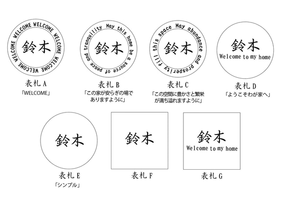 【金属表札】雨に強い♪オーダー表札・看板 7枚目の画像