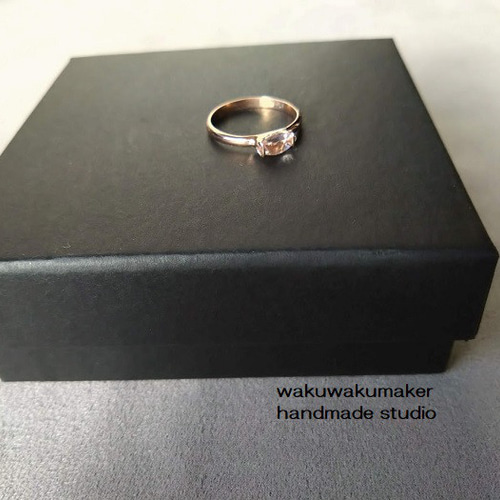 宝石質 モルガナイトのK10 ピンクゴールドリング(14号サイズ) 指輪 ...