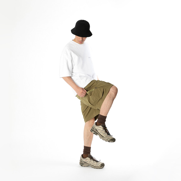 TMCAZ Loose camp shorts[Khaki]山系戶外寬松野營立體口袋輕度快幹短褲 第15張的照片